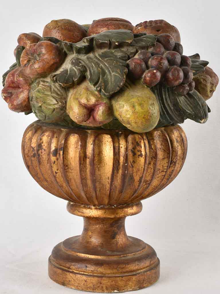 Salvaged antique boiserie fruit bowl 13¾"
