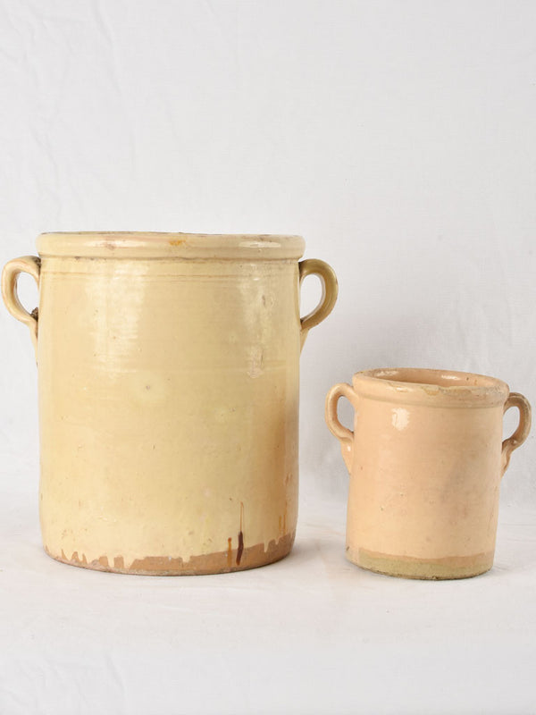 2 antique Italian anchovy pots 12½"