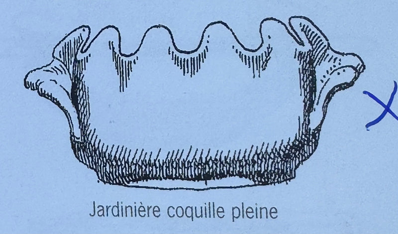 Ceramic cooler with undulating edges & 2 handles - Émile Tessier
