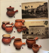 Cooking pot w/ handle & brown glaze - Vallauris