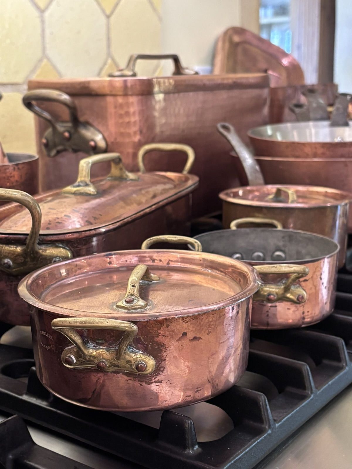 Large French Copper Cocotte with Stainless Steel Lining