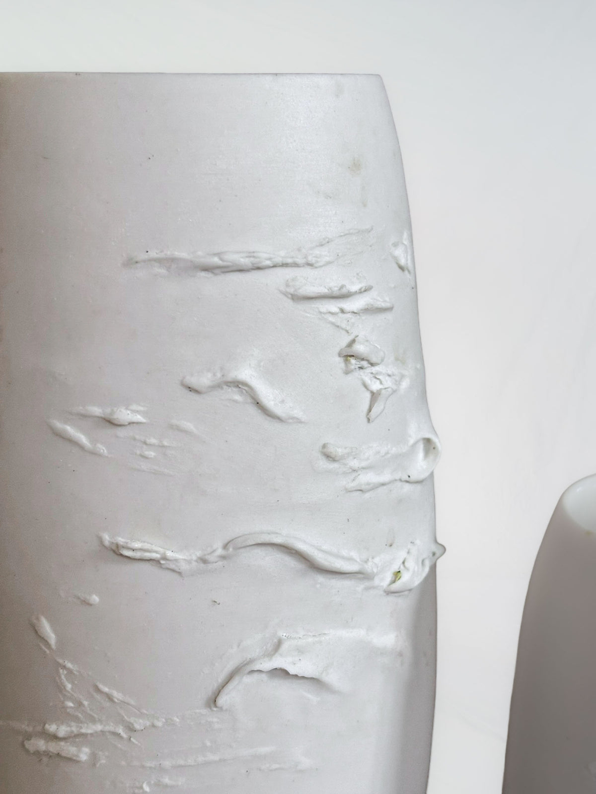Pair of White Porcelain Vintage Vases by Atelier-A