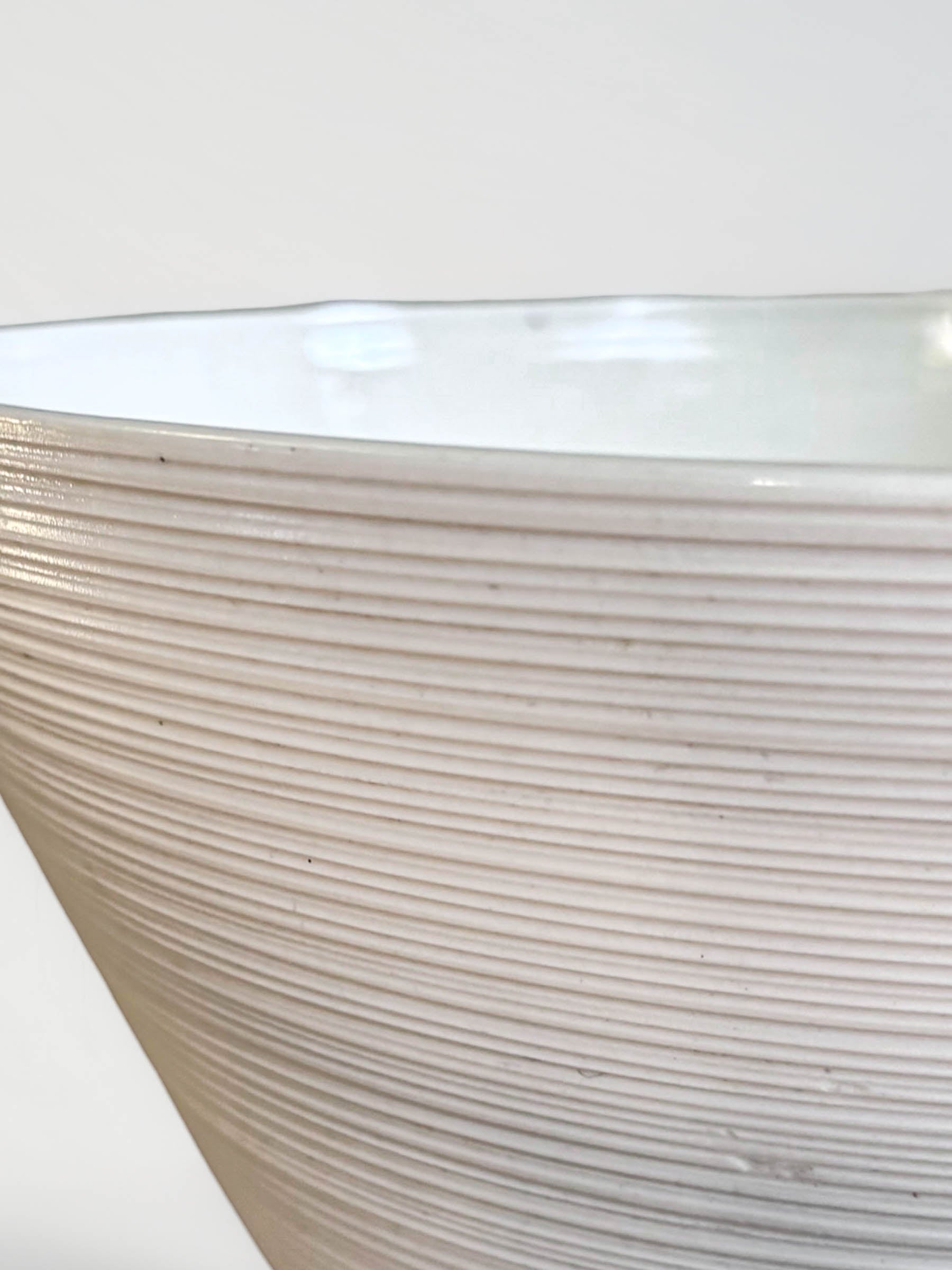 Vintage White Porcelain Salad Bowl by Atelier-A