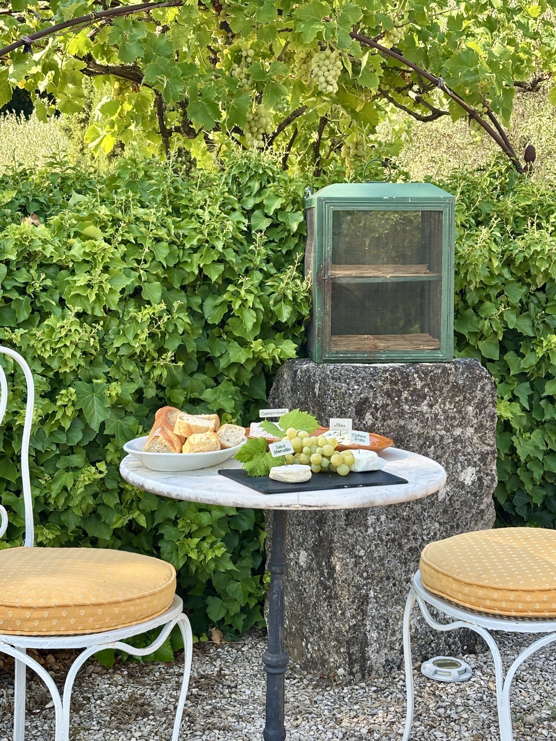Vintage French Bistro Table with Carrara Marble Top