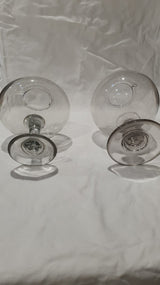 2 Antique French blown glass leech jars