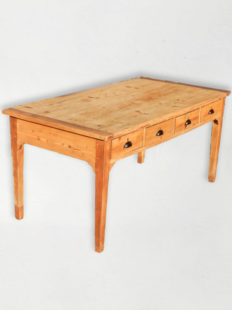 Antique French Farm Console Table -Pine & Walnut