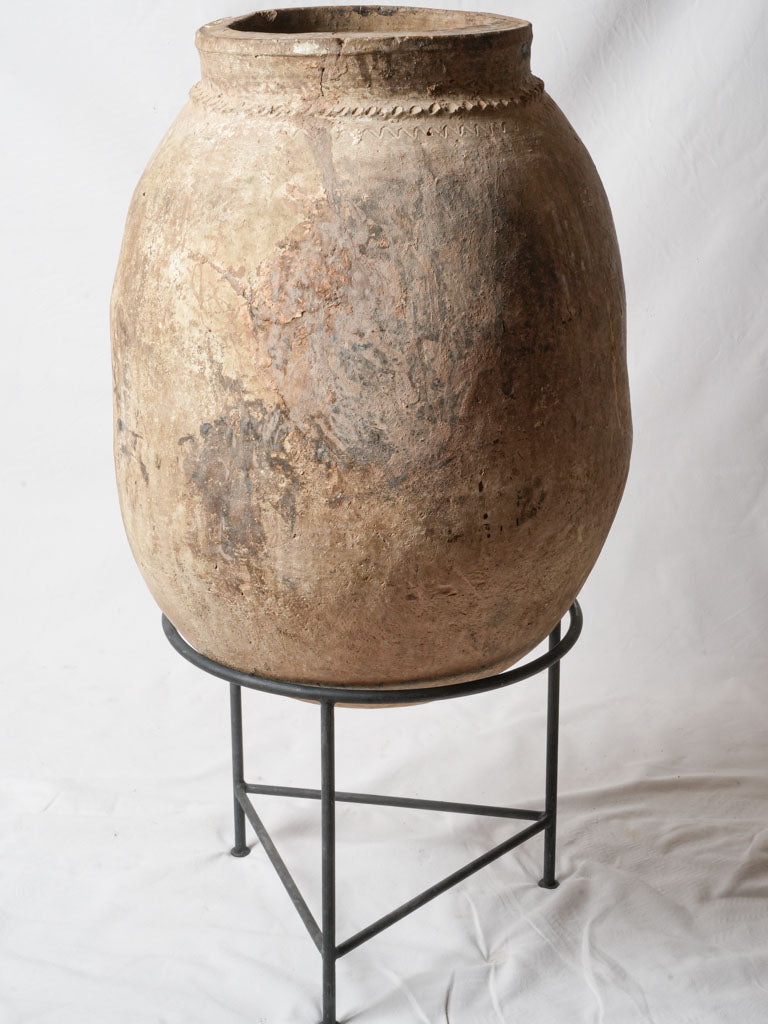 Antique handcrafted terracotta jar