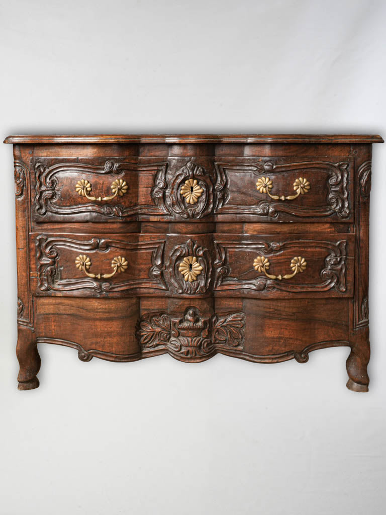 Aged Provençal walnut commode