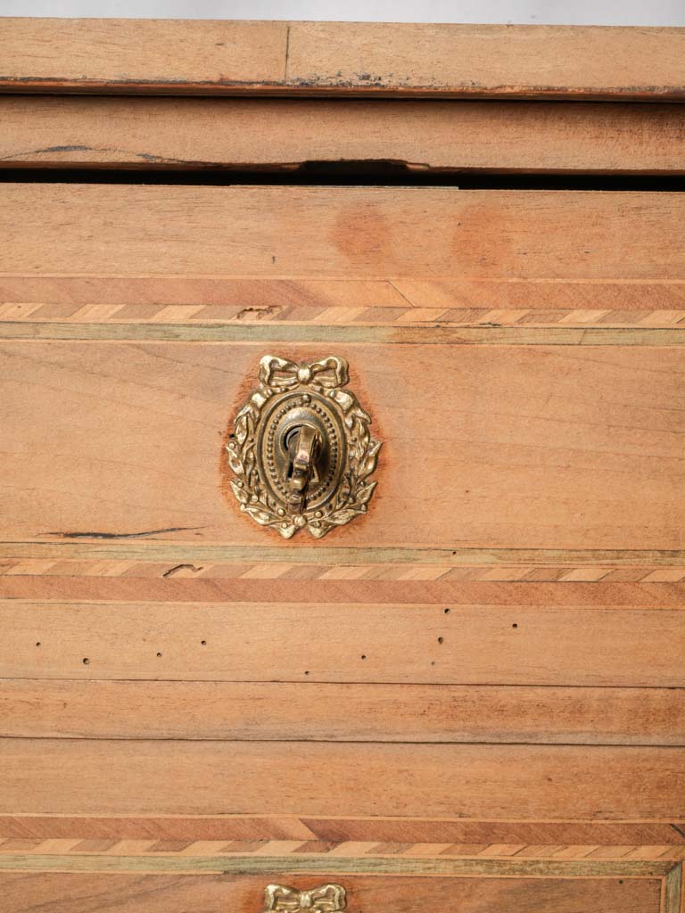 Original brass pull drawers commode  