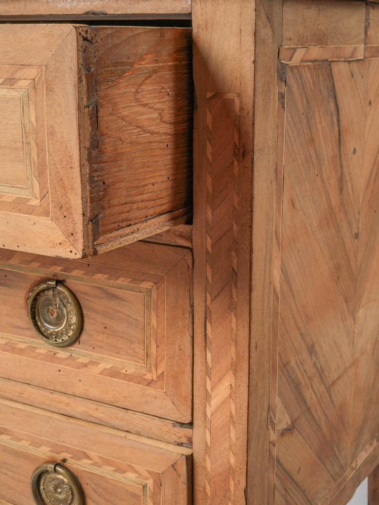 Soft patina finished commode  