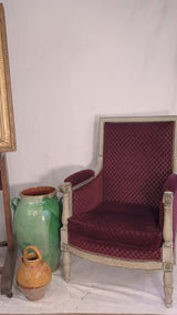 Large 18th-century bergère armchair stamped Cressent