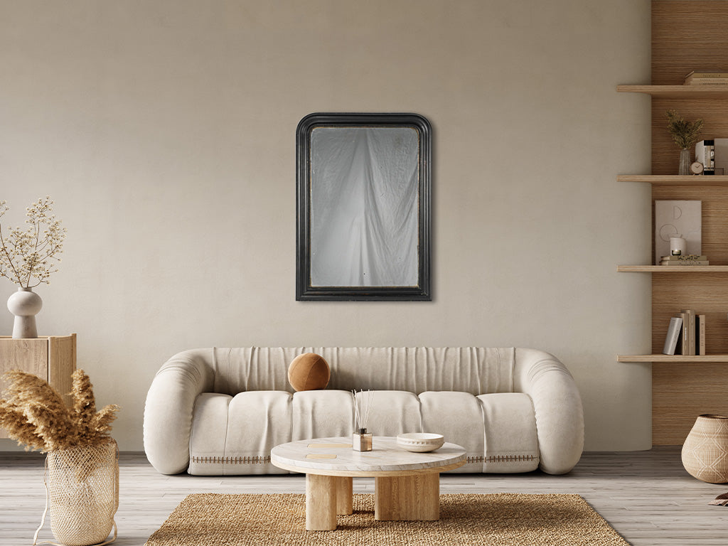 Heritage beaded mercury glass mirror