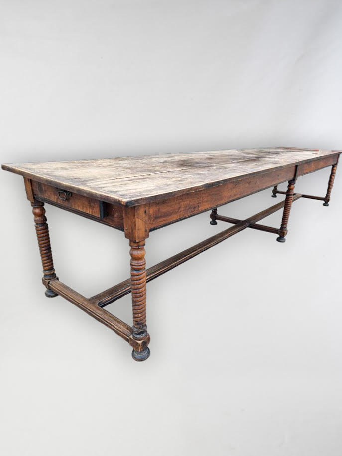 158" long walnut table