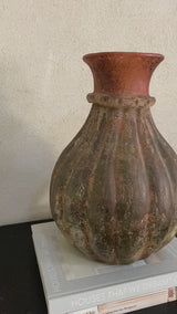 Rustic ceramic antique vase 15¾"