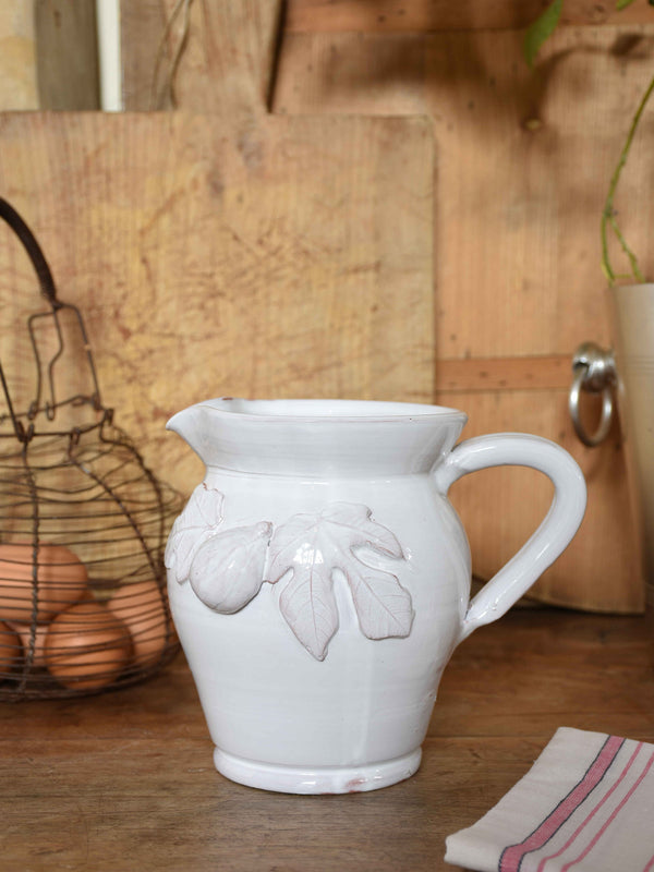 Handmade Glazed Ceramic Jug from Provence