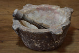 Mortar & pestle, marble, French, 19th-century