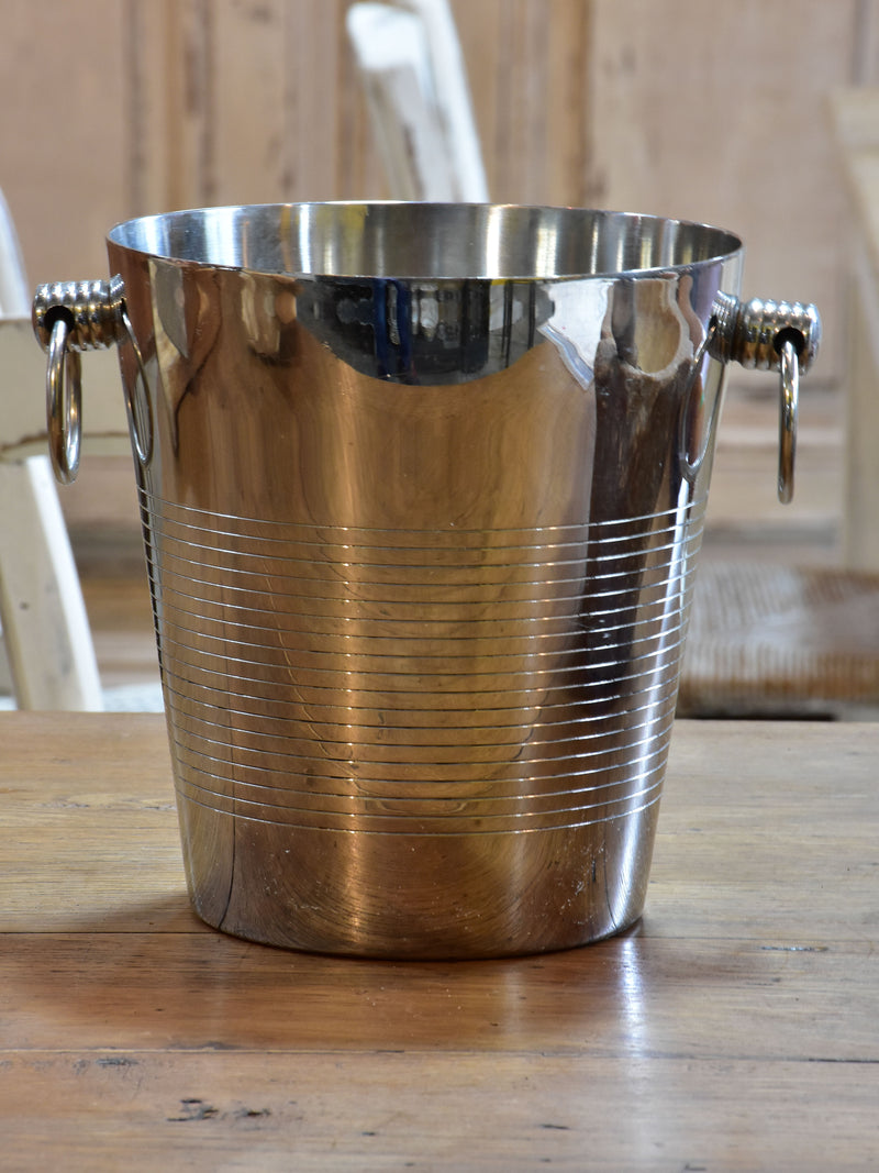 Vintage stainless steel champagne bucket