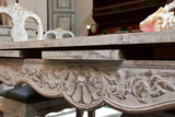 Table, extendable, walnut Louis XV-style, 20th-c