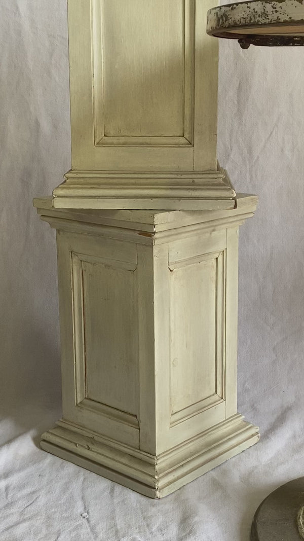 Pair of painted oak pedestals 17¼"