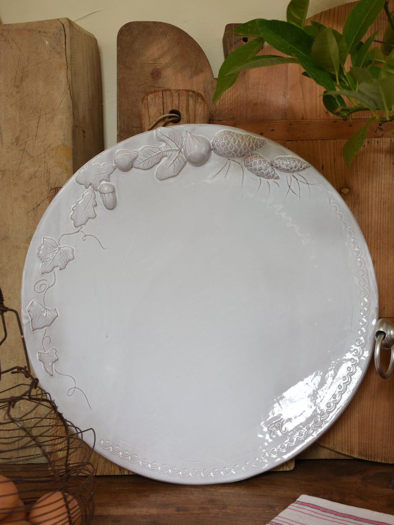 Large round platter - fig and pine