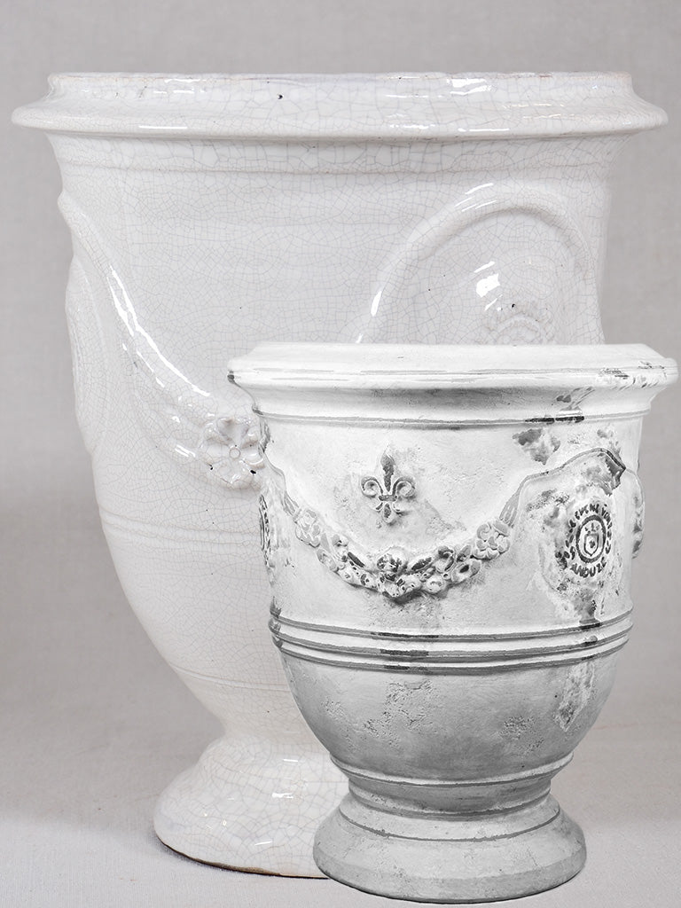 Crackled White Anduze Urn