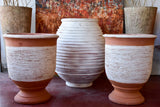 Anduze vase with modern white straw stripe 4