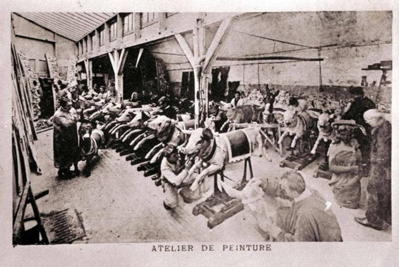 Salvaged antique horse from a carousel - Bayol, Angers France