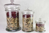 TWO late 19th / early 20th century pharmacy / shop jars with lids 19¾"