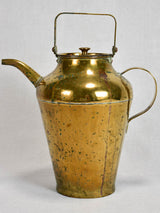Vintage Riveted French Brass Water Pitcher