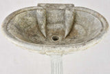 19th century marble fountain / pedestal basin 35½"