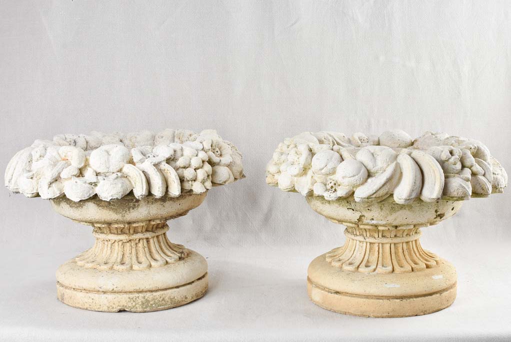 Pair of fruit cup planters 18½"