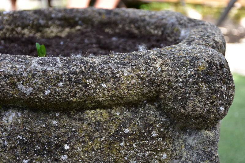 Pair of 18th century French garden planters - mortar shape