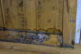 Large rustic Louis XVI mirror with reeded frame and blue gray border 44½" x 39½"