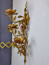 Large Mid-Century wall sconce decorated with roses