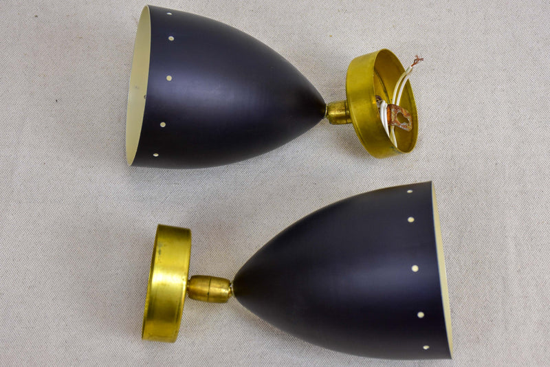 Pair of Stilnovo wall sconces - black