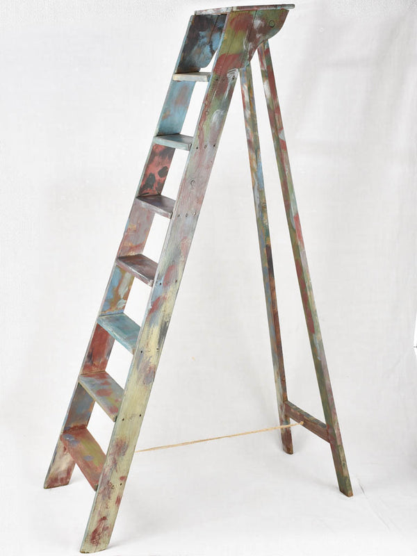 Vintage Multi-Coloured French Painter's Ladder