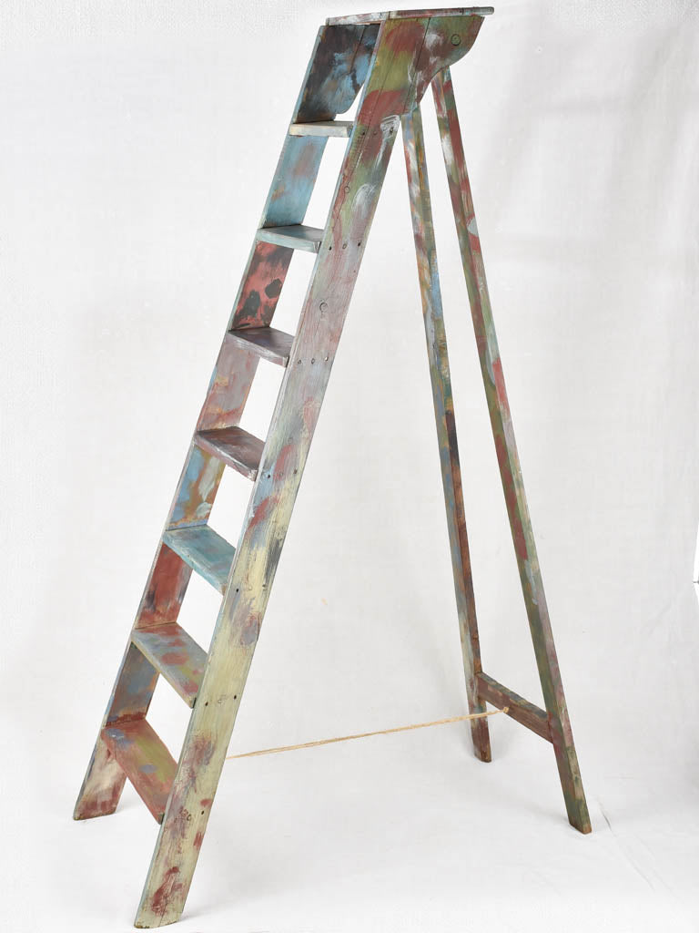 Vintage Multi-Coloured French Painter's Ladder