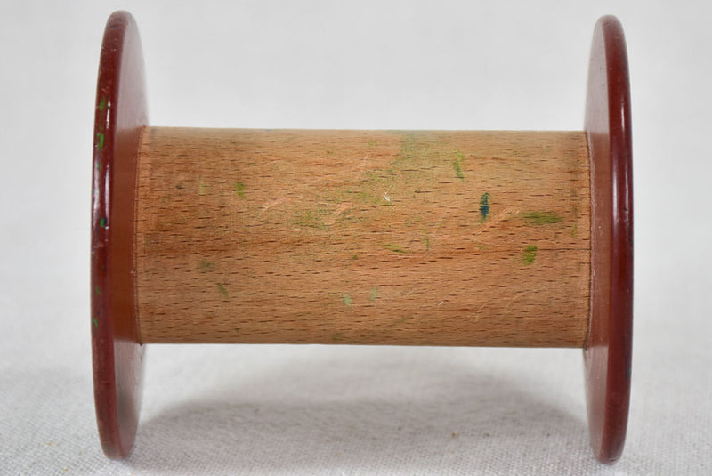 Collection of ten antique wooden bobbins