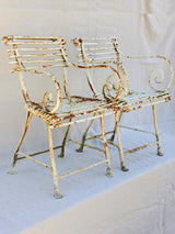 19th century Arras garden armchairs (two pairs available)