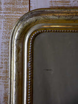 Silver / gold leaf Louis Philippe mirror with pearl detail - 19th Century 23¾" x 31½"