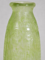 Green Pâte de verre glass vase by David Gueron Degue (1892-1950) 10¼"