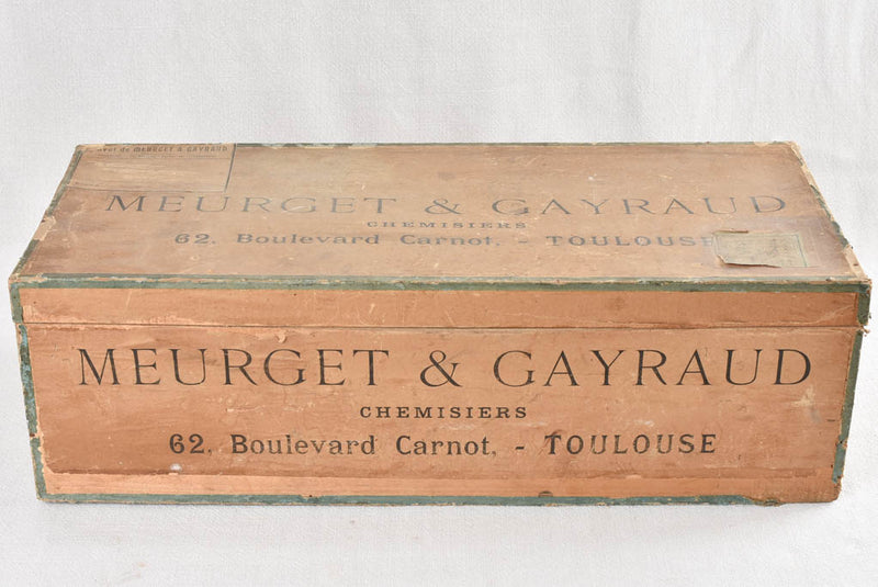 Antique French blouse storage box from Toulouse 22¾"