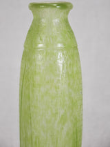 Green Pâte de verre glass vase by David Gueron Degue (1892-1950) 10¼"
