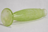 Green Pâte de verre glass vase by David Gueron Degue (1892-1950) 10¼"