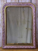 Louis Philippe mirror with pink frame - 19th Century 21¼" x 28¼"