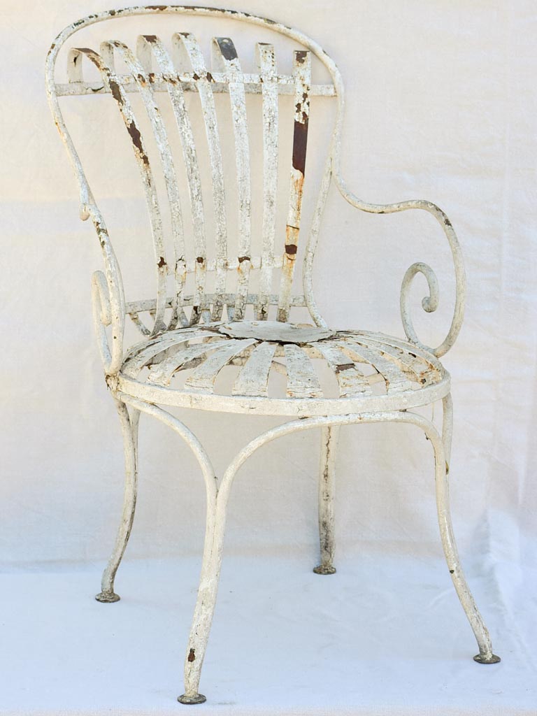 Antique French garden armchair - sunflower seat