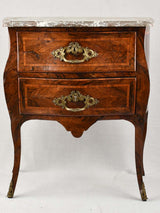 Antique Rosewood Marquetry Two-Drawer Commode
