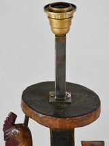 Table lamp, carved rooster - folk art