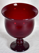 Rare red / purple Italian blown glass cup - 1940's 9"