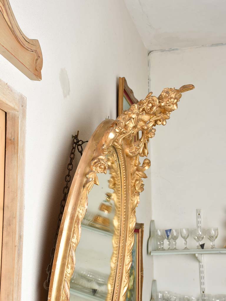 Elegant antique Louis XV-style mirror